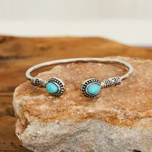 Turquoise Vintage Style Cuff Bangle Bracelet